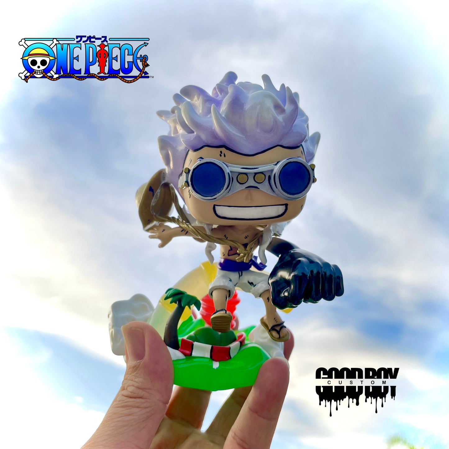 1 of 1 Custom removable goggles Luffy Gear 5