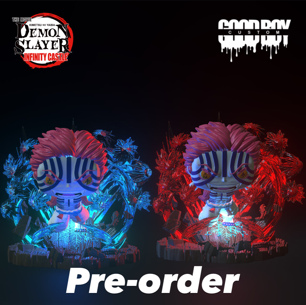 Pre-order Custom Akaza with LED Lights with 6” Custom Box