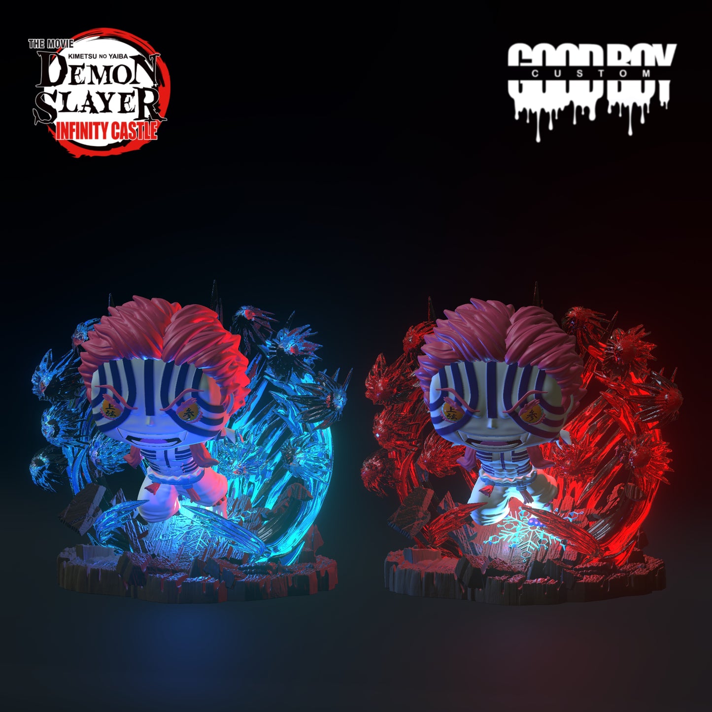 Pre-order Custom Akaza with LED Lights with 6” Custom Box