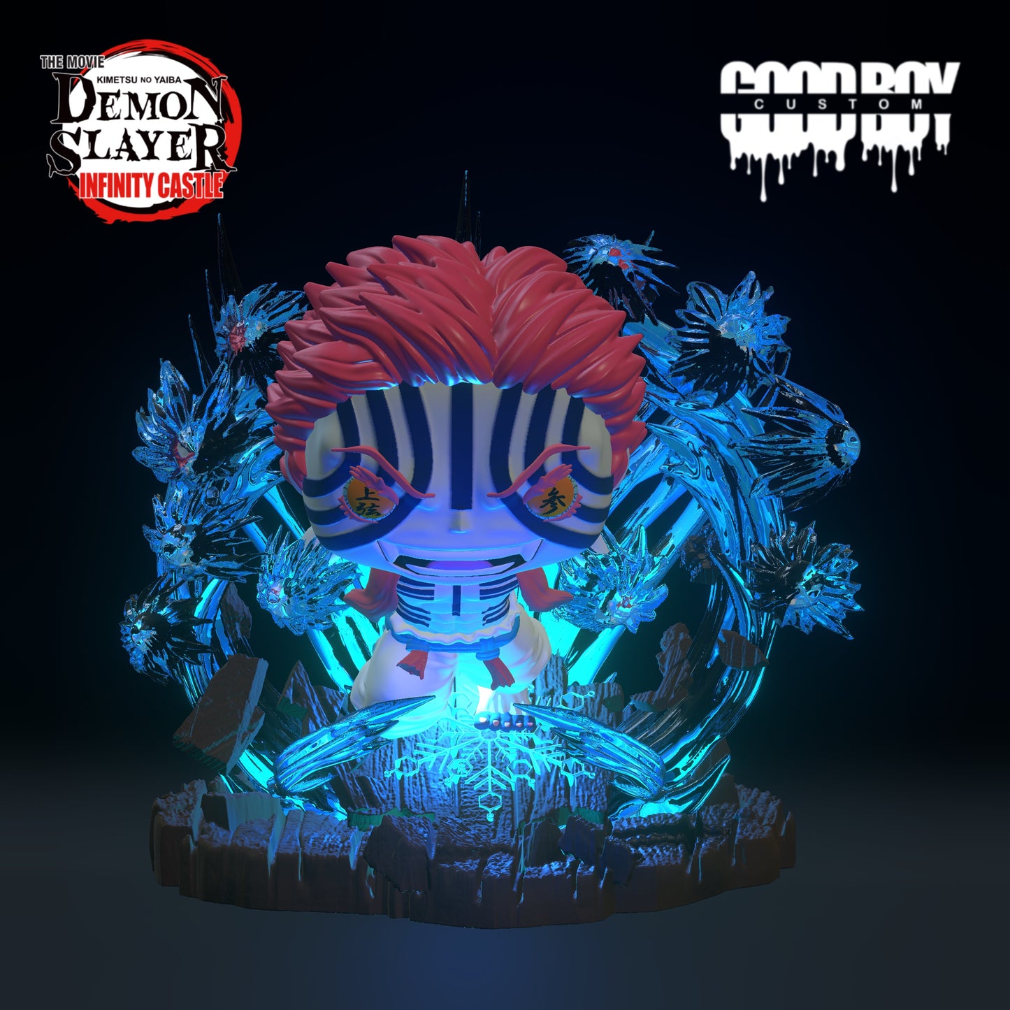 Pre-order Custom Akaza with LED Lights with 6” Custom Box